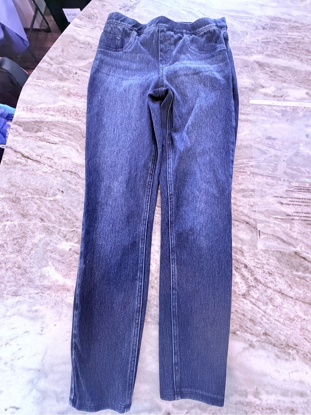 SPANX Pull On Denim Jeans Womens Medium Dark Wash Stretch Jeggings Slim Fit